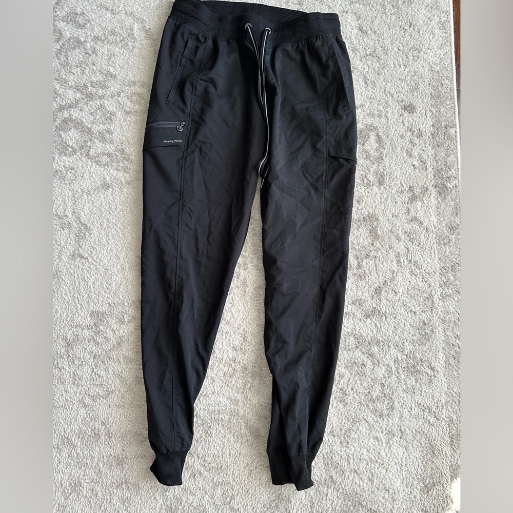 Mid rise jogger scrub bottoms